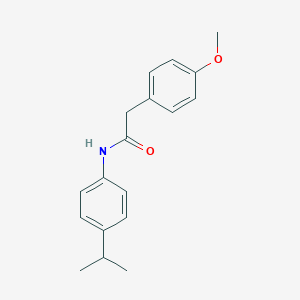molecular formula C18H21NO2 B401831 N-[4-(1-methylethyl)phenyl]-2-[4-(methyloxy)phenyl]acetamide 