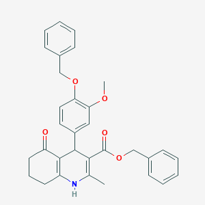 molecular formula C32H31NO5 B401839 benzyl 4-[4-(benzyloxy)-3-methoxyphenyl]-2-methyl-5-oxo-1,4,5,6,7,8-hexahydroquinoline-3-carboxylate 