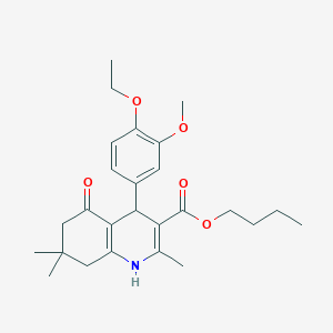 molecular formula C26H35NO5 B401842 butyl 4-(4-ethoxy-3-methoxyphenyl)-2,7,7-trimethyl-5-oxo-1,4,5,6,7,8-hexahydroquinoline-3-carboxylate 