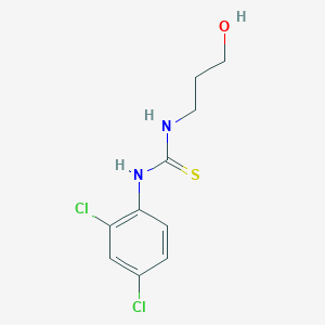 molecular formula C10H12Cl2N2OS B4018440 1-(2,4-Dichlorophenyl)-3-(3-hydroxypropyl)thiourea 