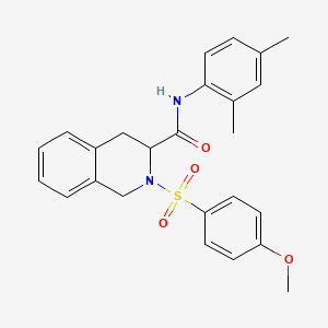 molecular formula C25H26N2O4S B4018494 N-(2,4-DIMETHYLPHENYL)-2-(4-METHOXYBENZENESULFONYL)-1,2,3,4-TETRAHYDROISOQUINOLINE-3-CARBOXAMIDE 