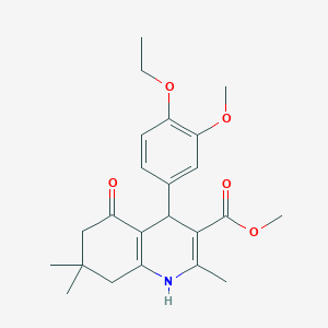 molecular formula C23H29NO5 B401852 Methyl 4-(4-ethoxy-3-methoxyphenyl)-2,7,7-trimethyl-5-oxo-1,4,5,6,7,8-hexahydroquinoline-3-carboxylate 