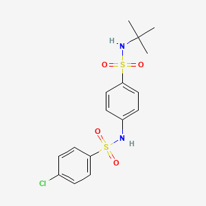 molecular formula C16H19ClN2O4S2 B4018525 N-[4-(tert-butylsulfamoyl)phenyl]-4-chlorobenzenesulfonamide CAS No. 519170-14-0
