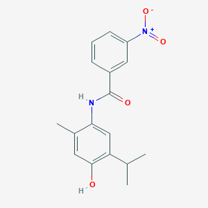 molecular formula C17H18N2O4 B4018611 N-(4-hydroxy-2-methyl-5-propan-2-ylphenyl)-3-nitrobenzamide 