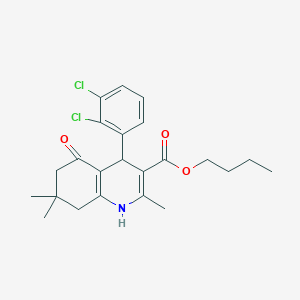 molecular formula C23H27Cl2NO3 B401863 butyl 4-(2,3-dichlorophenyl)-2,7,7-trimethyl-5-oxo-1,4,5,6,7,8-hexahydroquinoline-3-carboxylate 