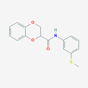 molecular formula C16H15NO3S B4018755 N-[3-(methylsulfanyl)phenyl]-2,3-dihydro-1,4-benzodioxine-2-carboxamide 