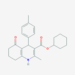 molecular formula C24H29NO3 B401894 Cyclohexyl 2-methyl-4-(4-methylphenyl)-5-oxo-1,4,5,6,7,8-hexahydroquinoline-3-carboxylate 