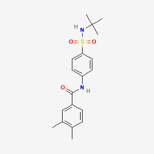 molecular formula C19H24N2O3S B4019004 N-[4-(tert-butylsulfamoyl)phenyl]-3,4-dimethylbenzamide 