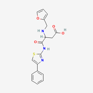 molecular formula C18H17N3O4S B4019112 N~2~-(furan-2-ylmethyl)-N-(4-phenyl-1,3-thiazol-2-yl)-alpha-asparagine 