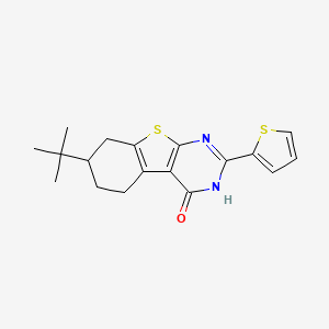 molecular formula C18H20N2OS2 B4019116 7-tert-butyl-2-(thiophen-2-yl)-5,6,7,8-tetrahydro[1]benzothieno[2,3-d]pyrimidin-4(3H)-one 