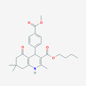 molecular formula C25H31NO5 B401913 butyl 4-[4-(methoxycarbonyl)phenyl]-2,7,7-trimethyl-5-oxo-1,4,5,6,7,8-hexahydroquinoline-3-carboxylate 