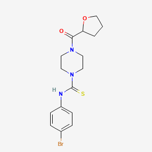 molecular formula C16H20BrN3O2S B4019347 N-(4-bromophenyl)-4-(tetrahydrofuran-2-ylcarbonyl)piperazine-1-carbothioamide 