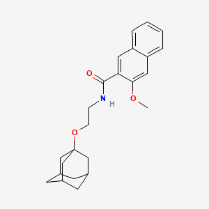 molecular formula C24H29NO3 B4019389 N-[2-(ADAMANTAN-1-YLOXY)ETHYL]-3-METHOXYNAPHTHALENE-2-CARBOXAMIDE 