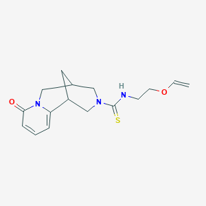 molecular formula C16H21N3O2S B4019430 N-(2-ethenoxyethyl)-6-oxo-7,11-diazatricyclo[7.3.1.02,7]trideca-2,4-diene-11-carbothioamide 