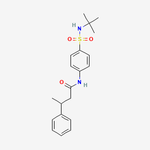 molecular formula C20H26N2O3S B4019461 N-[4-(tert-butylsulfamoyl)phenyl]-3-phenylbutanamide 