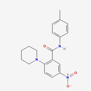 molecular formula C19H21N3O3 B4019494 N-(4-methylphenyl)-5-nitro-2-(piperidin-1-yl)benzamide 