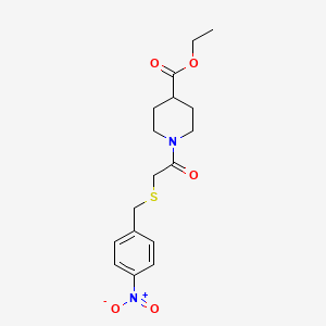 molecular formula C17H22N2O5S B4019543 Ethyl 1-{[(4-nitrobenzyl)sulfanyl]acetyl}piperidine-4-carboxylate 