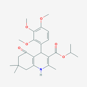 molecular formula C25H33NO6 B401960 ISOPROPYL 2,7,7-TRIMETHYL-5-OXO-4-(2,3,4-TRIMETHOXYPHENYL)-1,4,6,8-TETRAHYDROQUINOLINE-3-CARBOXYLATE 