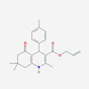 molecular formula C23H27NO3 B401972 Allyl 2,7,7-trimethyl-4-(4-methylphenyl)-5-oxo-1,4,5,6,7,8-hexahydro-3-quinolinecarboxylate 