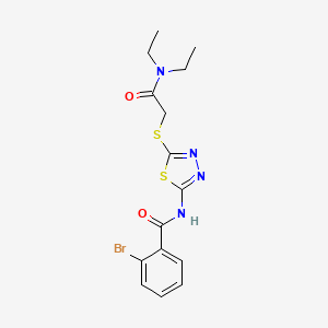 molecular formula C15H17BrN4O2S2 B4020062 2-bromo-N-(5-{[2-(diethylamino)-2-oxoethyl]sulfanyl}-1,3,4-thiadiazol-2-yl)benzamide 