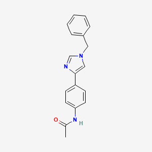 molecular formula C18H17N3O B4020090 N-[4-(1-benzylimidazol-4-yl)phenyl]acetamide 