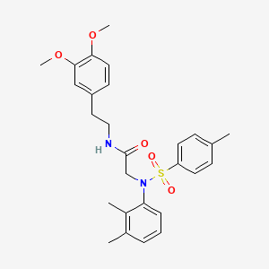 molecular formula C27H32N2O5S B4020223 N-[2-(3,4-dimethoxyphenyl)ethyl]-N~2~-(2,3-dimethylphenyl)-N~2~-[(4-methylphenyl)sulfonyl]glycinamide 