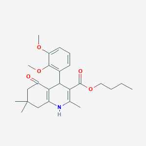 molecular formula C25H33NO5 B402034 butyl 4-(2,3-dimethoxyphenyl)-2,7,7-trimethyl-5-oxo-1,4,5,6,7,8-hexahydroquinoline-3-carboxylate 