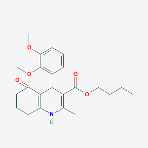molecular formula C23H29NO5 B402041 Butyl 4-(2,3-dimethoxyphenyl)-2-methyl-5-oxo-1,4,5,6,7,8-hexahydroquinoline-3-carboxylate 