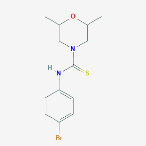 molecular formula C13H17BrN2OS B4020450 N-(4-bromophenyl)-2,6-dimethylmorpholine-4-carbothioamide 