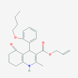 molecular formula C24H29NO4 B402048 Allyl 4-(2-butoxyphenyl)-2-methyl-5-oxo-1,4,5,6,7,8-hexahydro-3-quinolinecarboxylate 