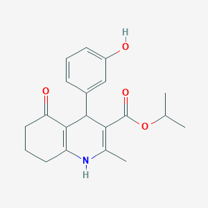 molecular formula C20H23NO4 B402055 Propan-2-yl 4-(3-hydroxyphenyl)-2-methyl-5-oxo-1,4,5,6,7,8-hexahydroquinoline-3-carboxylate 