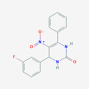 molecular formula C16H12FN3O3 B4020575 4-(3-fluorophenyl)-5-nitro-6-phenyl-3,4-dihydro-1H-pyrimidin-2-one 