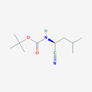 molecular formula C11H20N2O2 B040206 (S)-tert-Butyl (1-cyano-3-methylbutyl)carbamate CAS No. 115654-59-6