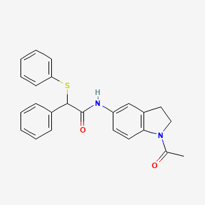 molecular formula C24H22N2O2S B4020648 N-(1-acetyl-2,3-dihydroindol-5-yl)-2-phenyl-2-phenylsulfanylacetamide 