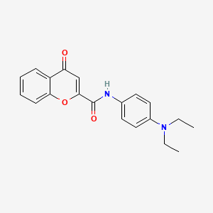 molecular formula C20H20N2O3 B4020724 N-[4-(diethylamino)phenyl]-4-oxochromene-2-carboxamide 