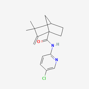 molecular formula C16H19ClN2O B4020743 N-(5-chloropyridin-2-yl)-3,3-dimethyl-2-methylidenebicyclo[2.2.1]heptane-1-carboxamide 