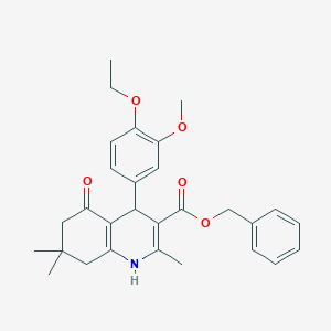 molecular formula C29H33NO5 B402083 benzyl 4-(4-ethoxy-3-methoxyphenyl)-2,7,7-trimethyl-5-oxo-1,4,5,6,7,8-hexahydroquinoline-3-carboxylate 