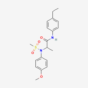 molecular formula C19H24N2O4S B4020843 N-(4-ethylphenyl)-N~2~-(4-methoxyphenyl)-N~2~-(methylsulfonyl)alaninamide 
