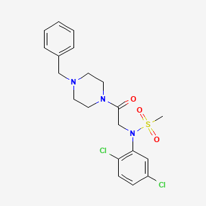 molecular formula C20H23Cl2N3O3S B4020883 N-[2-(4-benzylpiperazin-1-yl)-2-oxoethyl]-N-(2,5-dichlorophenyl)methanesulfonamide 