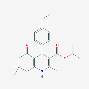 molecular formula C24H31NO3 B402092 Propan-2-yl 4-(4-ethylphenyl)-2,7,7-trimethyl-5-oxo-1,4,5,6,7,8-hexahydroquinoline-3-carboxylate CAS No. 299948-68-8