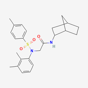 molecular formula C24H30N2O3S B4020925 N-(2-bicyclo[2.2.1]heptanyl)-2-(2,3-dimethyl-N-(4-methylphenyl)sulfonylanilino)acetamide 