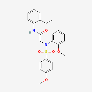 molecular formula C24H26N2O5S B4021098 N-(2-ethylphenyl)-2-(2-methoxy-N-(4-methoxyphenyl)sulfonylanilino)acetamide 