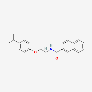 molecular formula C23H25NO2 B4021135 N-[1-(4-propan-2-ylphenoxy)propan-2-yl]naphthalene-2-carboxamide 