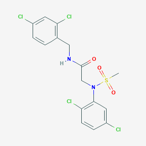 molecular formula C16H14Cl4N2O3S B4021260 N-(2,4-dichlorobenzyl)-N~2~-(2,5-dichlorophenyl)-N~2~-(methylsulfonyl)glycinamide 