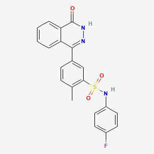 molecular formula C21H16FN3O3S B4021319 N-(4-fluorophenyl)-2-methyl-5-(4-oxo-3H-phthalazin-1-yl)benzenesulfonamide 
