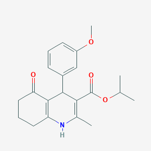 molecular formula C21H25NO4 B402132 Propan-2-yl 4-(3-methoxyphenyl)-2-methyl-5-oxo-1,4,5,6,7,8-hexahydroquinoline-3-carboxylate 