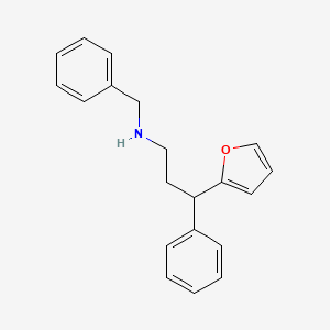 molecular formula C20H21NO B4021362 N-benzyl-3-(furan-2-yl)-3-phenylpropan-1-amine 