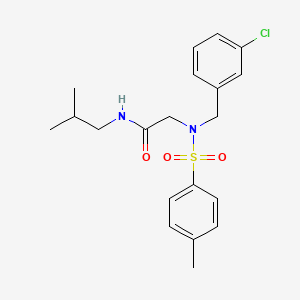 molecular formula C20H25ClN2O3S B4021390 N~2~-(3-chlorobenzyl)-N~1~-isobutyl-N~2~-[(4-methylphenyl)sulfonyl]glycinamide 