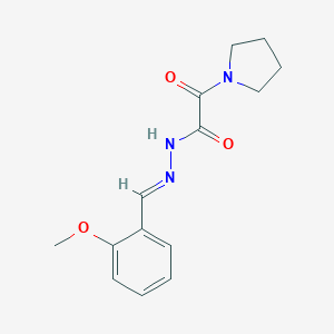 molecular formula C14H17N3O3 B402140 N'-[(E)-(2-METHOXYPHENYL)METHYLIDENE]-2-OXO-2-(PYRROLIDIN-1-YL)ACETOHYDRAZIDE 