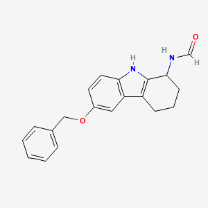 molecular formula C20H20N2O2 B4021478 N-(6-phenylmethoxy-2,3,4,9-tetrahydro-1H-carbazol-1-yl)formamide 